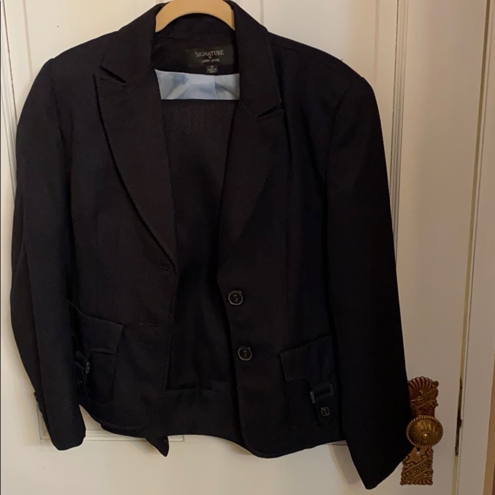Navy blue pantsuit